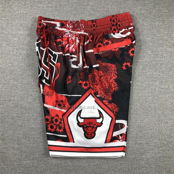 Pantalone Chicago Bulls Lunar New Year Mitchell & Ness Just Don Rojo